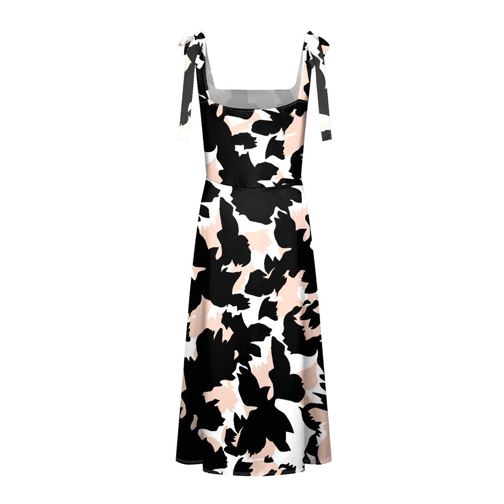 Women's Summer Fashion Tank Dress A-Line Sleeveless Casual Floral/Solid Pocket Dress