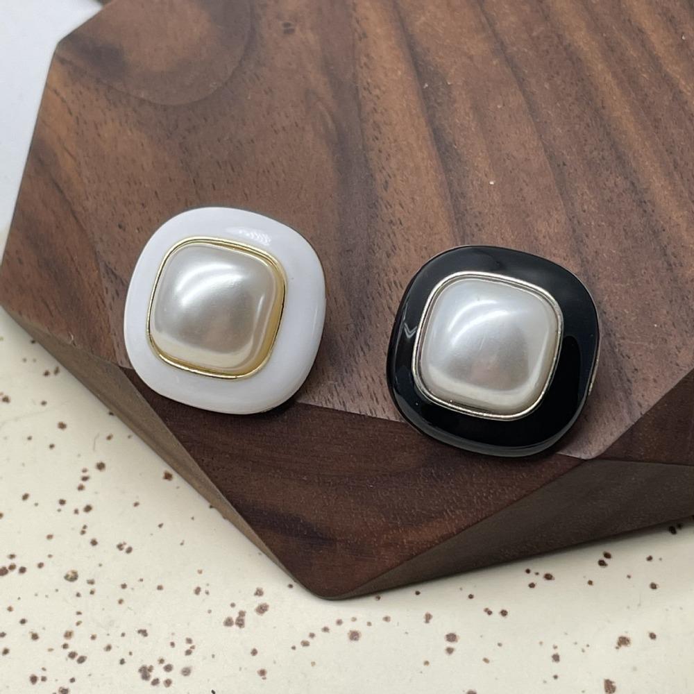 50pcs Fashionable Pillow-like Buttons Large Pearl 18/20/23mm Metal Shank Buttons Clothing DIY Accessories