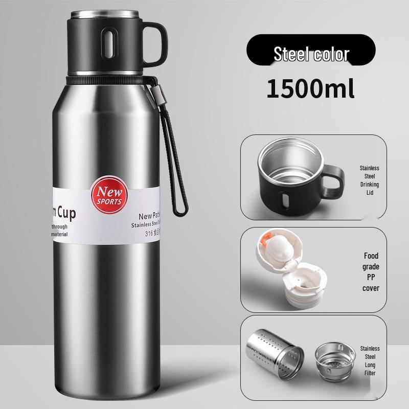 316 Stainless Steel Large-Capacity Insulated Travel Tea Infuser Cup