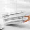 Stackable File Organizers Clear Paper Storage Box with Lid Stationery Storage Container Office Supplies for Documents