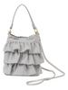 Ships Any Glitter Frill Mini Shoulder Bag 720020031 Silver One Size