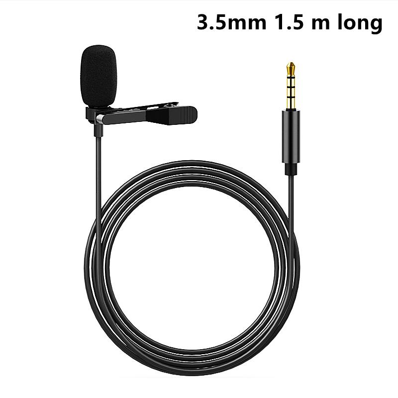 

3,5 мм микрофонный зажим для галстука воротник для мобильного телефона разговор на лекции шумоподавление живое обучение вокальный аудио лацкан 3.5mm 1.5 meter