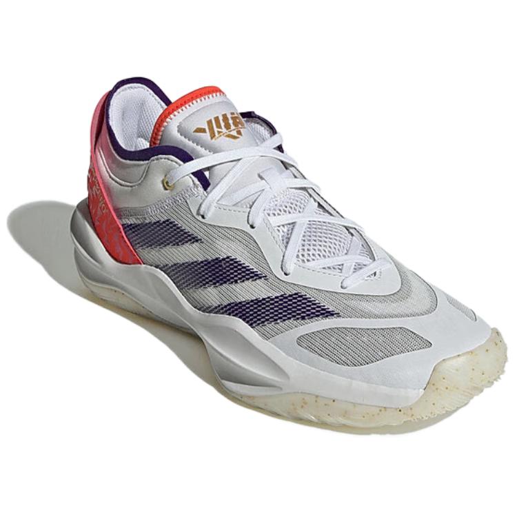 Adidas Adizero Select 2.0 Comfortable Versatile Non-Slip Durable Low-Top Basketball Shoes Unisex Sneakers Gray Red JQ2402