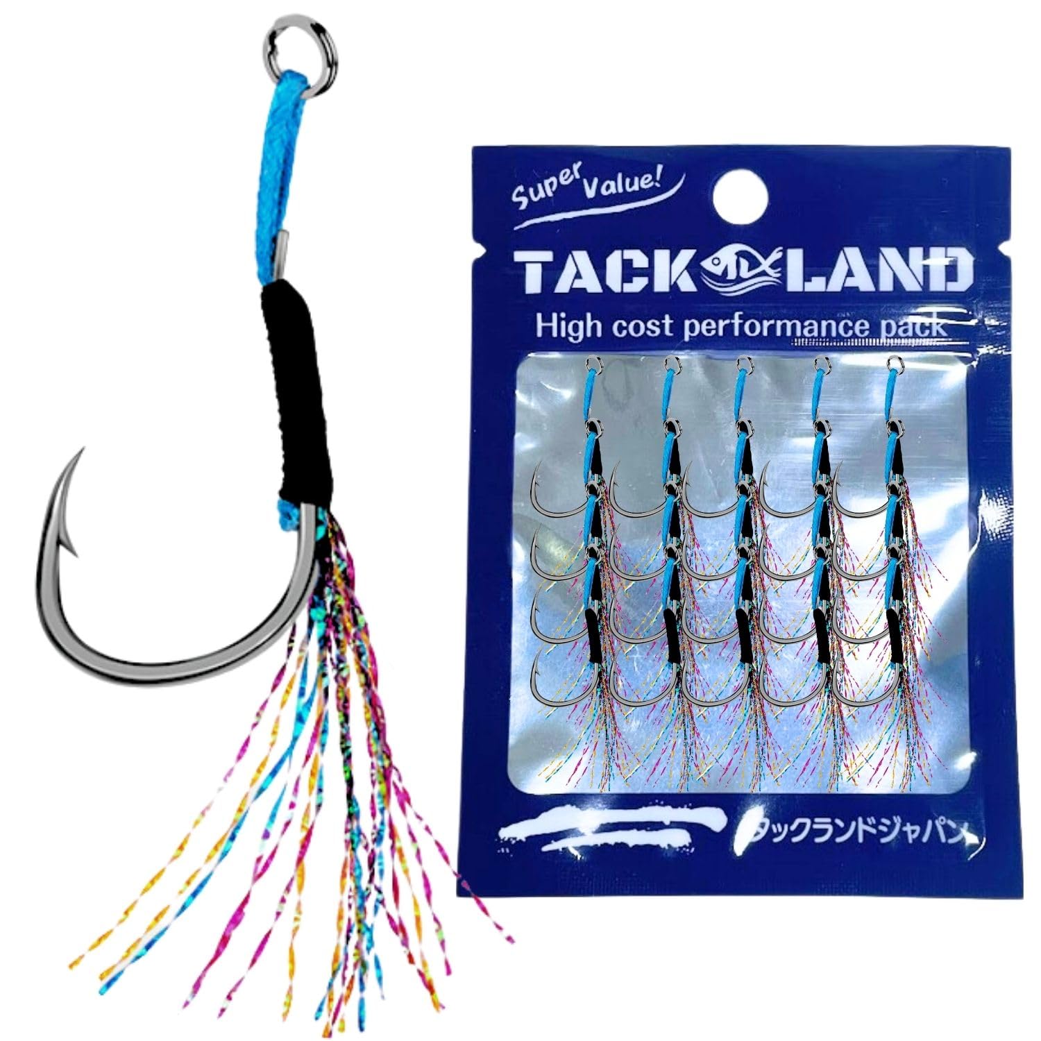 [TACKLAND] Value assist hook single with split ring, high cost #11~#17
