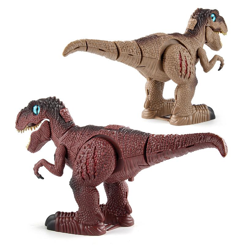 Electric Walking Dinosaur Infrared Remote Control Dinosaur Toys Children Assembled Puzzle Dinosaur Model