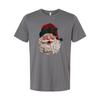 Unisex Christmas T Shirt With Santa Face And Holly Hat Design For Holiday Cheer