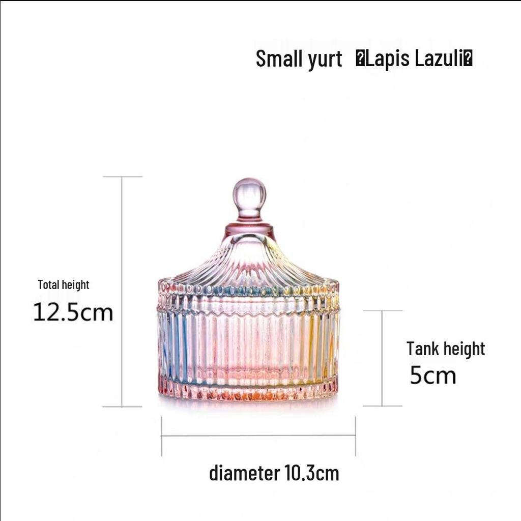 European Glass Candy Jar with Lid – Transparent Storage for Tea, Snacks, Seasonings, Candy, and Dried Fruit