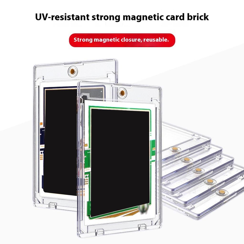 Magnetic Seal Trading Card Storage Case Clear Display Holder Dustproof Moisture Resistant For Gaming Card Collector