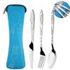 Zipper Tableware Bag with Storage Bag Cutlery Bag Portable Tableware Set  Home/Camping