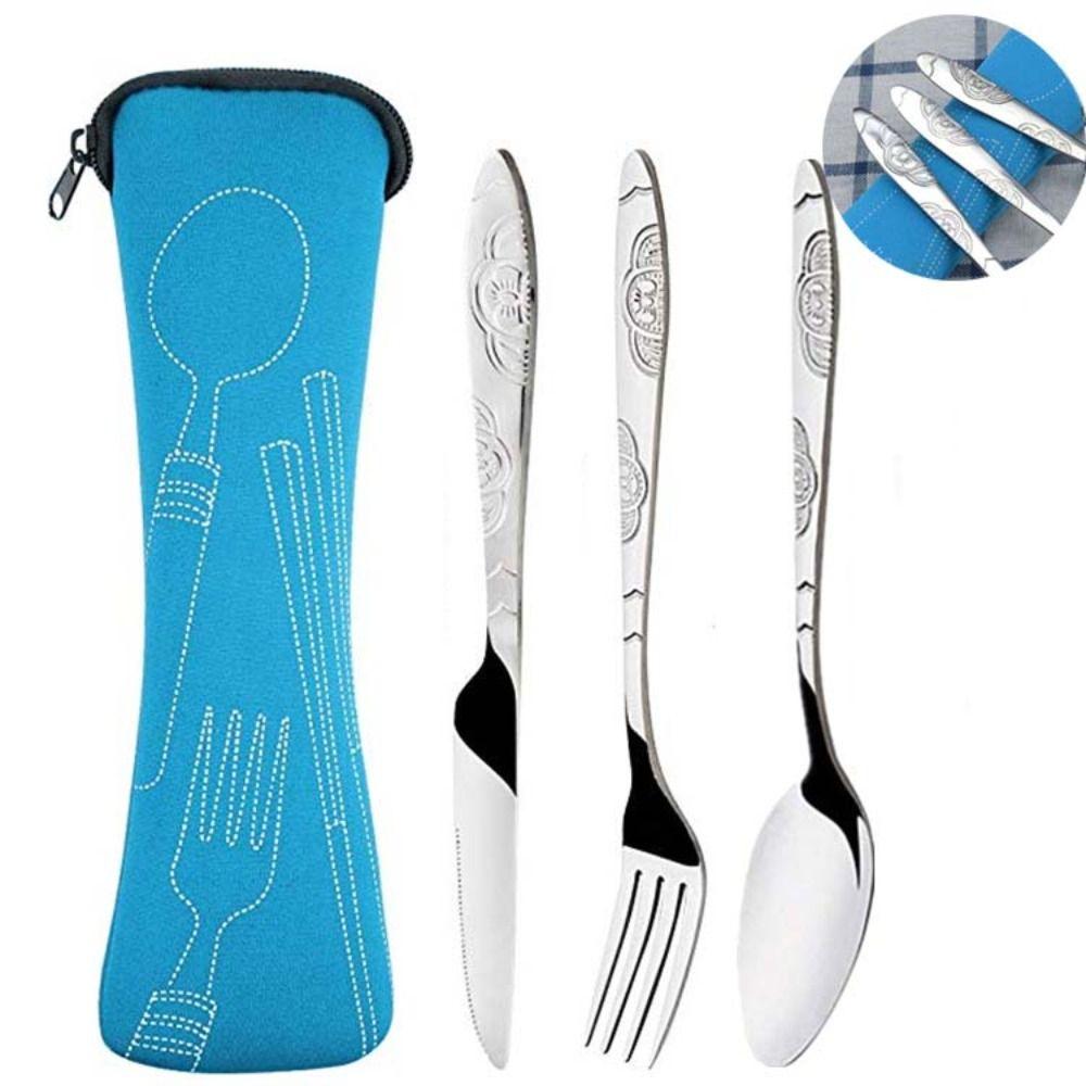 Zipper Tableware Bag with Storage Bag Cutlery Bag Portable Tableware Set  Home/Camping