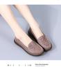 Women's Casual Mid-Heel Wedge Platform Shoes - Anti-Slip Leather for Spring/Autumn