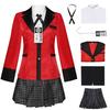 TUAHOUS Kakegurui Anime Cosplay Costume, 6-Piece Set, Perfect for School Festivals, Festivals, Christmas, and Events (Red, Size S) [Parallel Import]