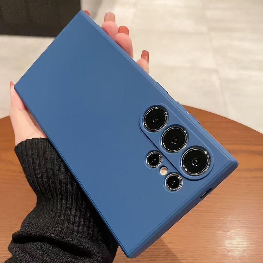 

Рідкий силіконовий чохол для Samsung Galaxy S25 S26 Ultra S24 S21 S22 S23 Plus S20 S21 FE S24 Ultra 5G Ударостійка задня кришка S26 Ultra темно-синього кольору