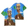 Summer Men's 3D Printed Crew Neck T-Shirt Fashion Versatile Breathable Trend Casual