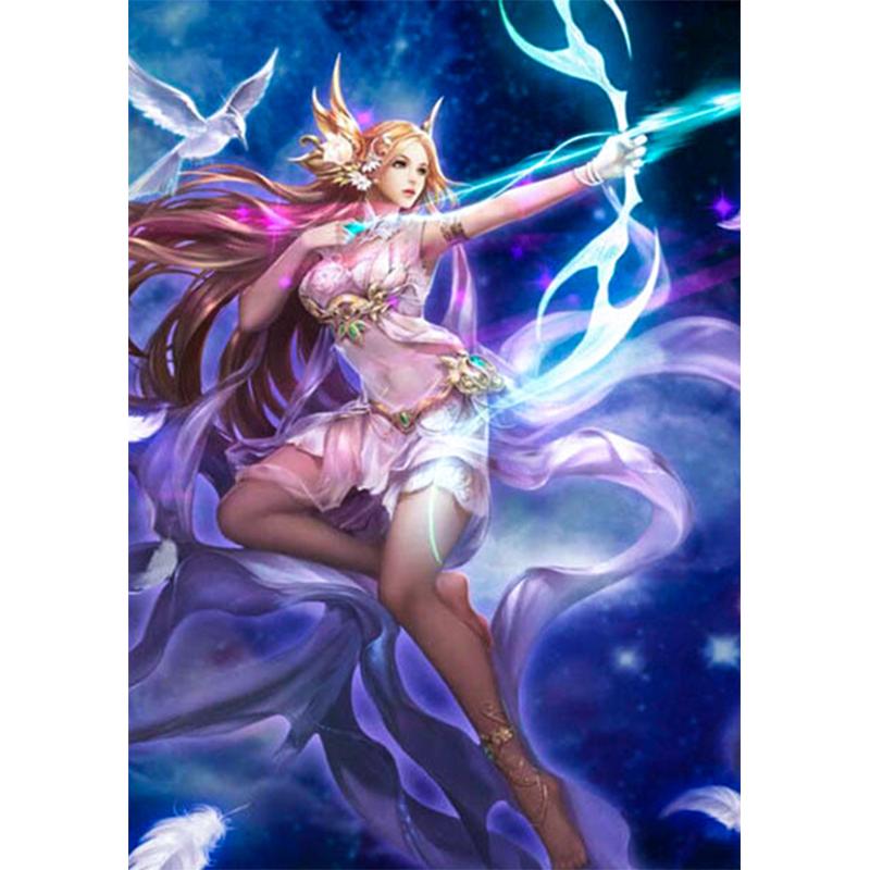 5D Diy Diamond Painting Cartoon Woman Cross Stitch Kit Full Round Drill Embroidery Mosaic Art Picture Of Living Decor