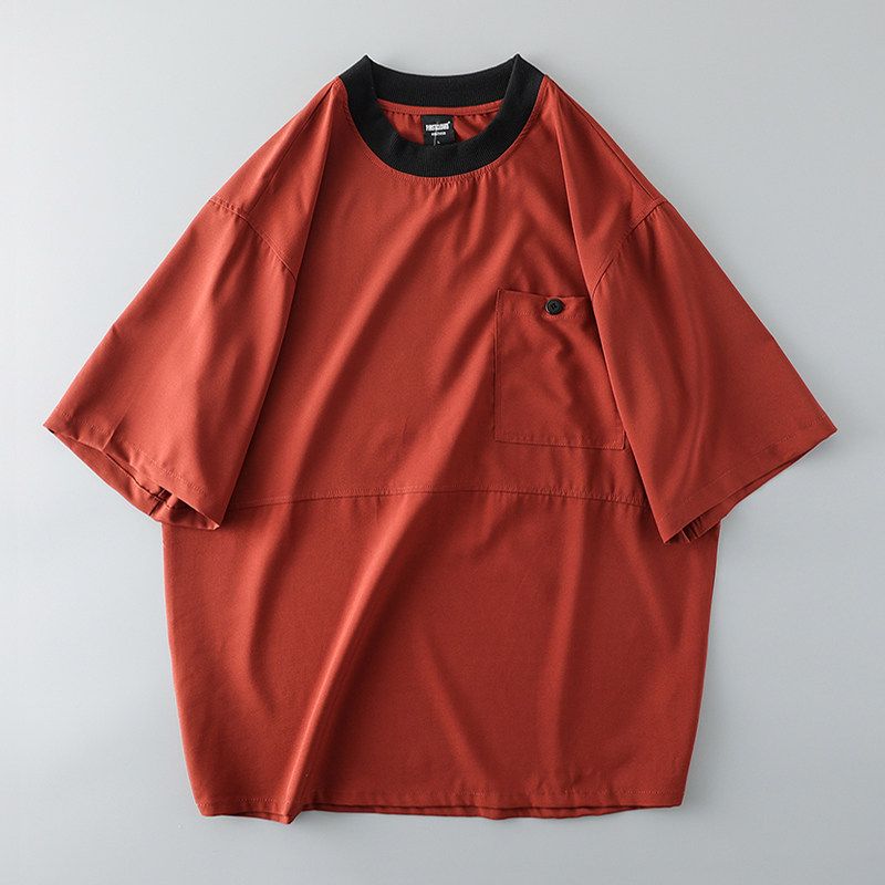 Trendy Retro Men's round Neck Export Short Sleeve T-shirt