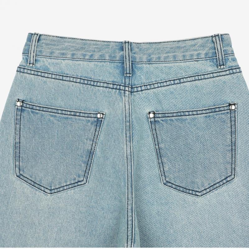 2ND SKIN Denim Roll Up Pants Ifwsn2200