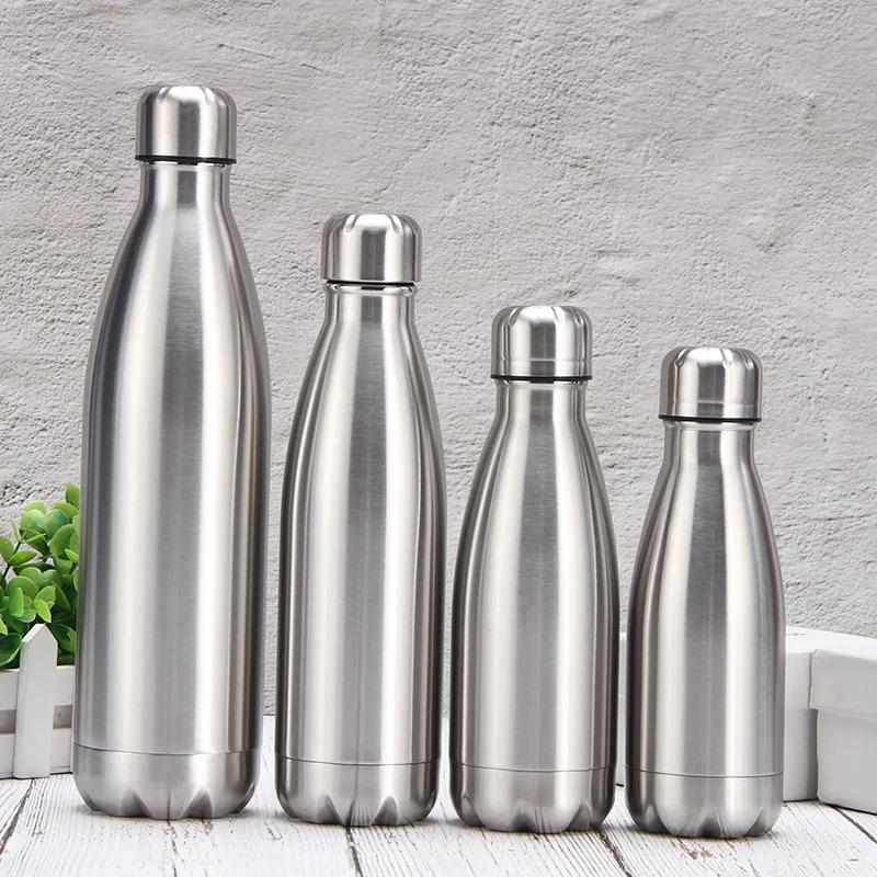Stainless Steel Sport Water Bottle 500ml Free Shipping Leakproof Drink Cup for Travel & Gym