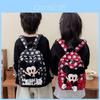Mickey Mouse Letter Print Kids Cartoon Canvas Backpack For Preschool And Daily Use