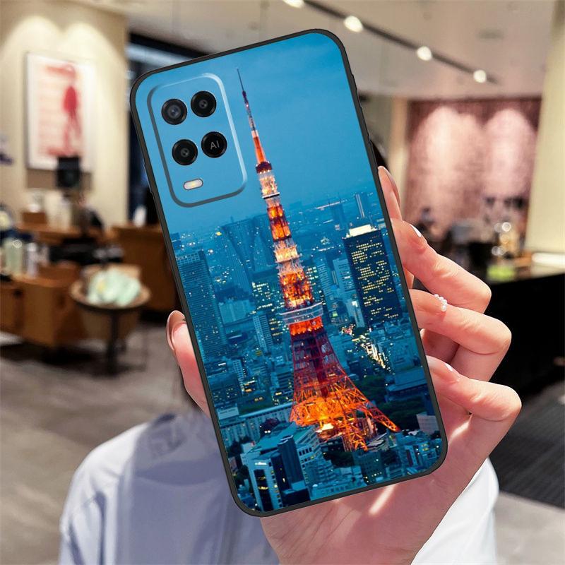 Love Paris Eiffel Tower France Case For Oppo A17 A77 A80 A40 A60 A98 A78 A18 A38 A58 A16 A76 A96 A74 A94 A54 A57S A15 Cover