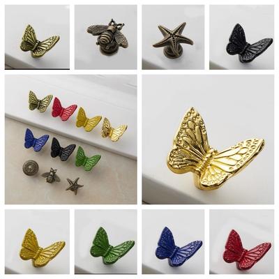 Zinc  Zinc Zinc Alloy Antique  Cabinet Knob Butterfly Drawer Knobs Creativity Door Pull Handles  Wardrobe