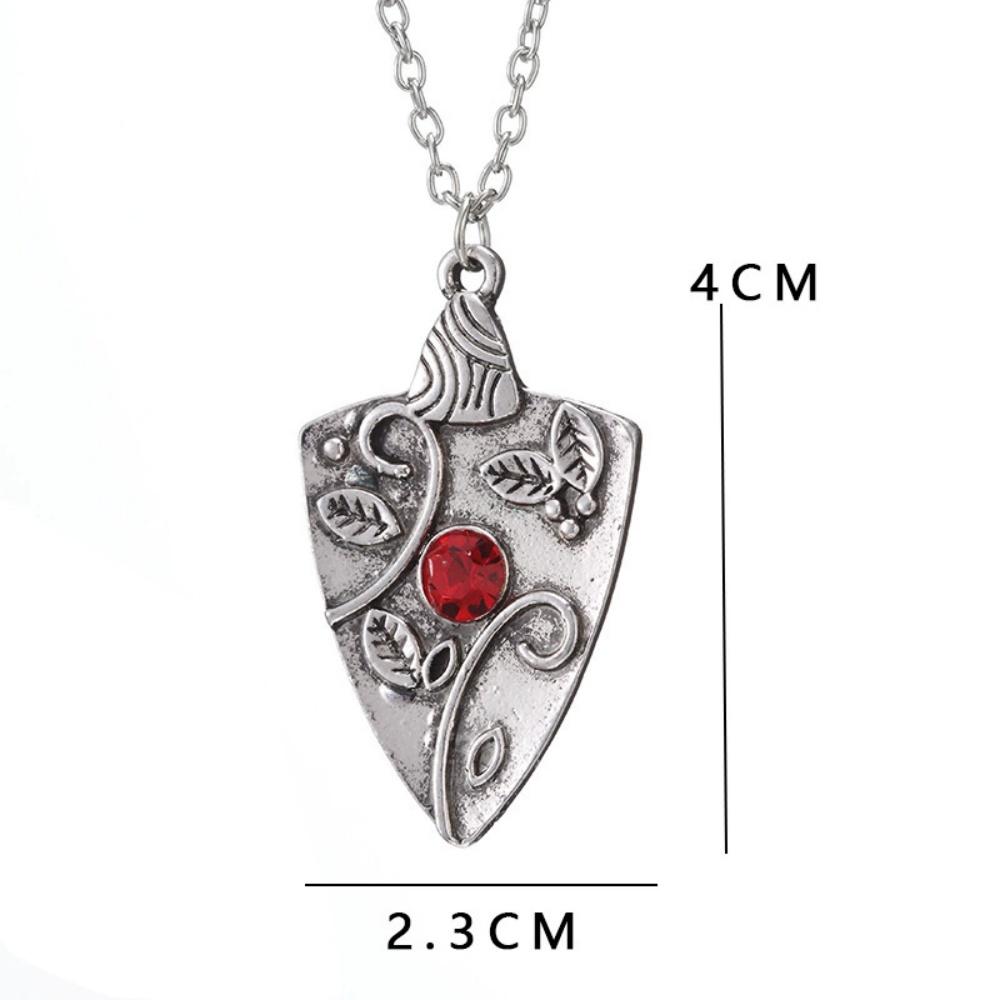 The Vampire Diaries Necklace Vintage Katherine Pendant Fashion Movie Jewelry Cosplay For Women Red Zircon Talisman Necklace