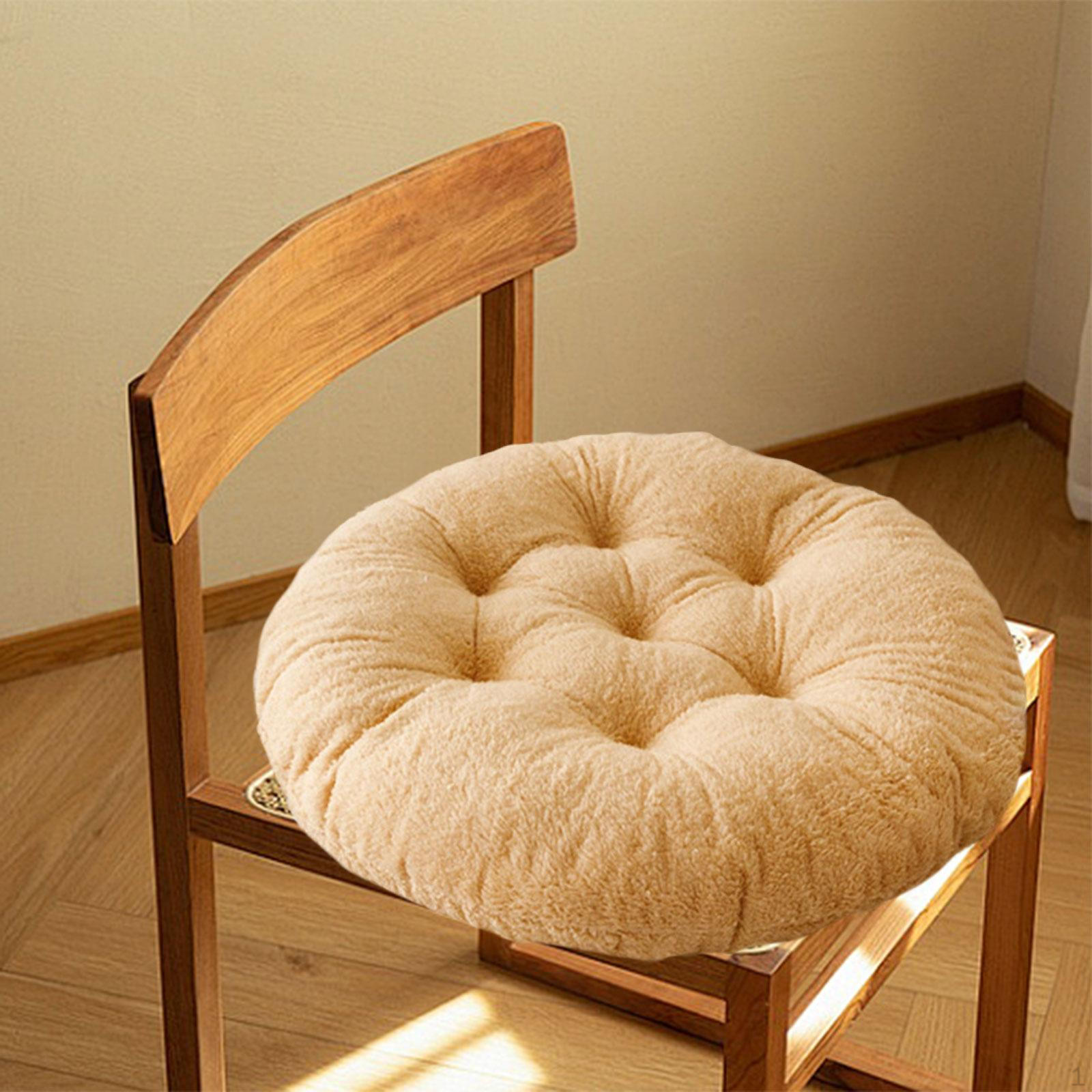 

Подушка для стула Садовая подушка-кокон Съемная Утолщенная 60x60 см Наружная Подушка для сиденья Качели для дома light tan