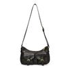 Retro Zipper Shoulder Bag for Women  Monochromatic PU  Large Capacity  Casual Shoulder Bags  Stitching Line