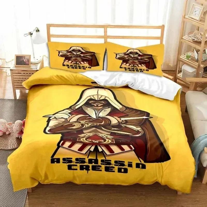 Comforter New Game A-Assassin S Creed Art Bedding Set Gamer Adult Boys Bedroom Single Double King Size Comforter Boys Gift