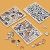 Kids Creative Animal Shape Puzzles Table Games Dog Cat Panda Stacked Puzzle Brain Games Montessori Thinking Education Wooden Toy