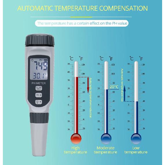 Professional pH Meter Pen Type Water Quality Tester Acidometer PH Acidity Meter for Aquarium Acidimeter Water Measuring PH818