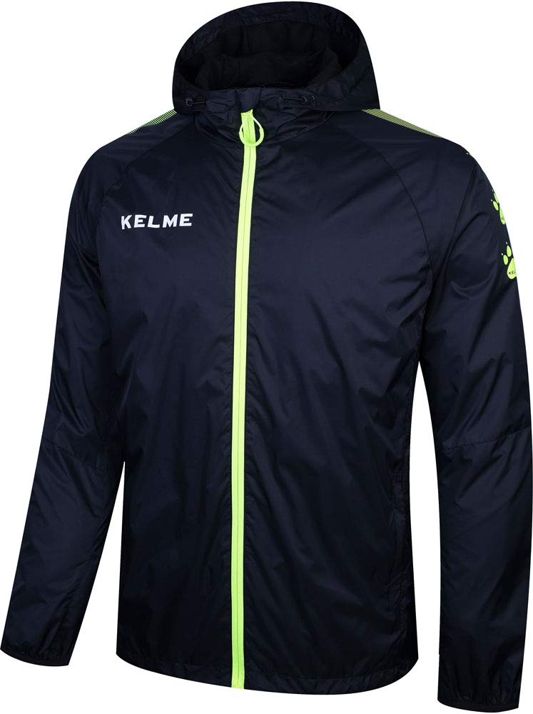 Kelme Wind Jacket (WIND-JAKET), Black X Neon Yellow, Size L, 3881211