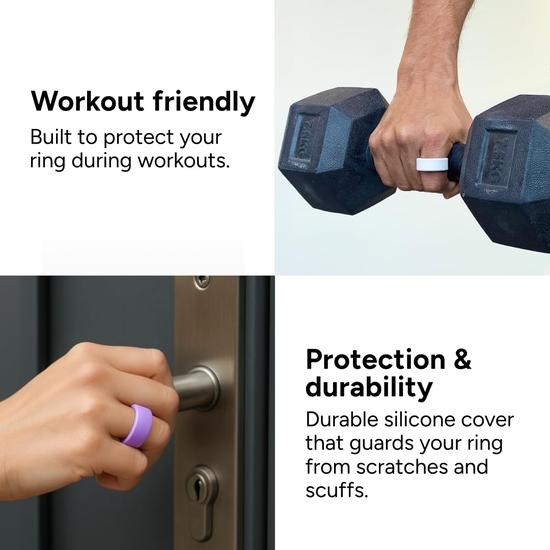 Gabit Smart Ring Skin | Ripebeskyttende deksel | Hudvennlig, Lettvektig, Slitesterk, Komfortabel passform, Størrelse - Medium, 9 til 14
