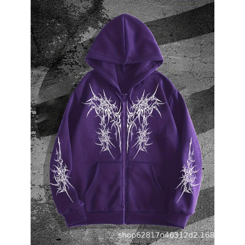 Men's Fleece-Lined Printed Sports Hoodie - New Fall Arrival