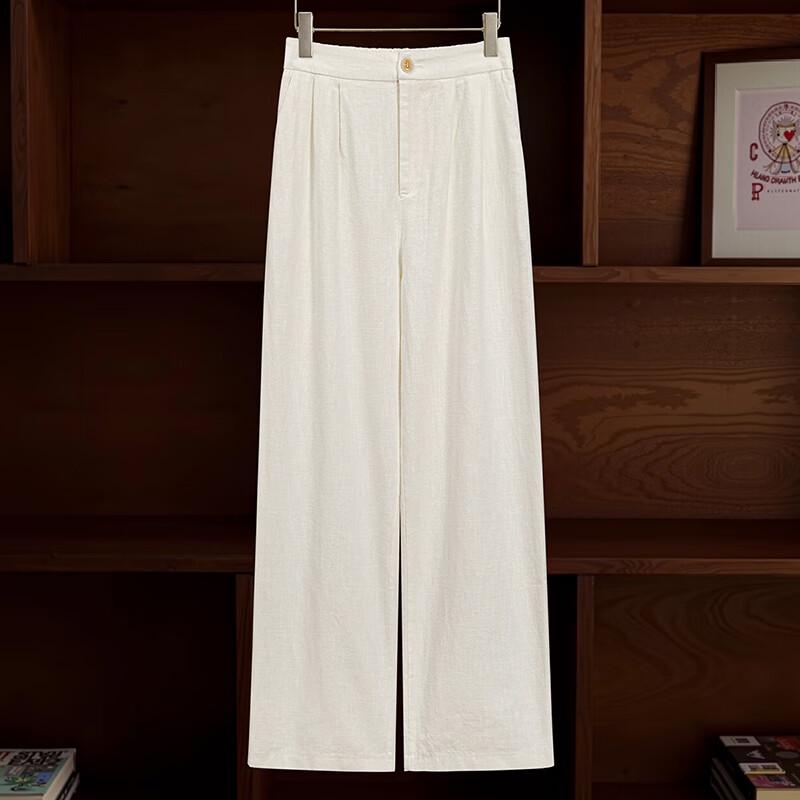 Women's Ramie Wide-Leg Pants & Vest Two-Piece Set