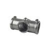 Stahlrohrverbinder, Runde Aluminiumlegierungsbasis, 6-Punkt-Rohrverbindungen, 1-Zoll Verzinkte Rohr-T-Stück-Befestiger (20/25/32 mm).