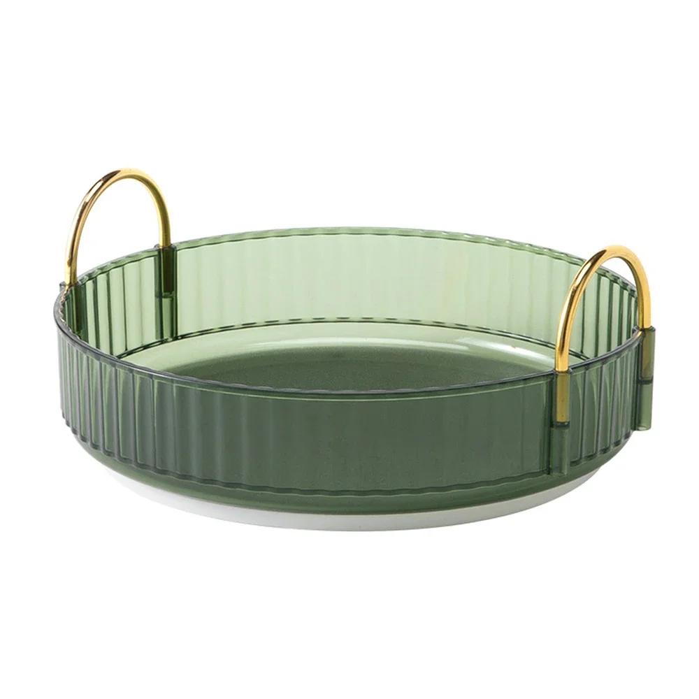 

Вращающийся на 360 градусов органайзер для макияжа – Многофункциональная и прозрачная стойка для хранения на туалетном столике для косметики, коробка для хранения, гостиная зелёный