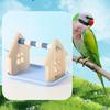 Stabile Holz-Vogelplattform mit Schale Wellensittich Schleifstangen Vogel-Trainingsständer Haustier-Training