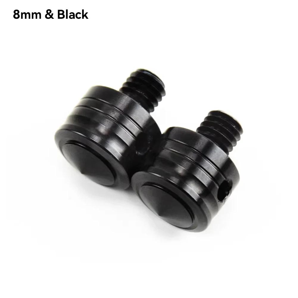 2Pcs M8 M10 Motorcycle CNC Aluminum Rear View Mirror Screws Hole Plugs Screws Rearview Mirror Anti-Rust Holder Screw