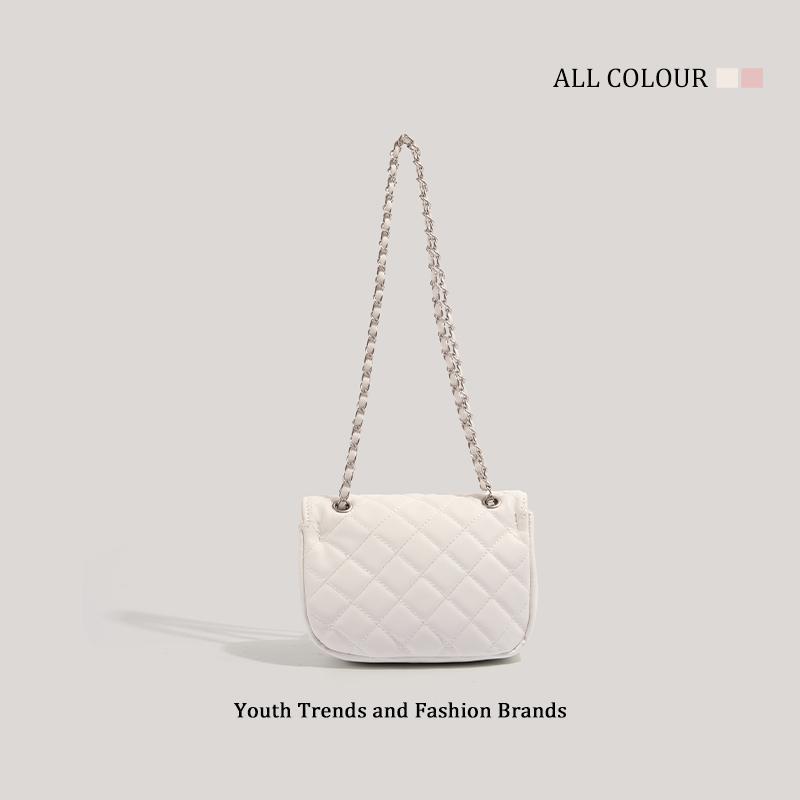 2025 Women's Fashion Bow Small Square Crossbody Bag - Versatile and Chic with Chain Detail