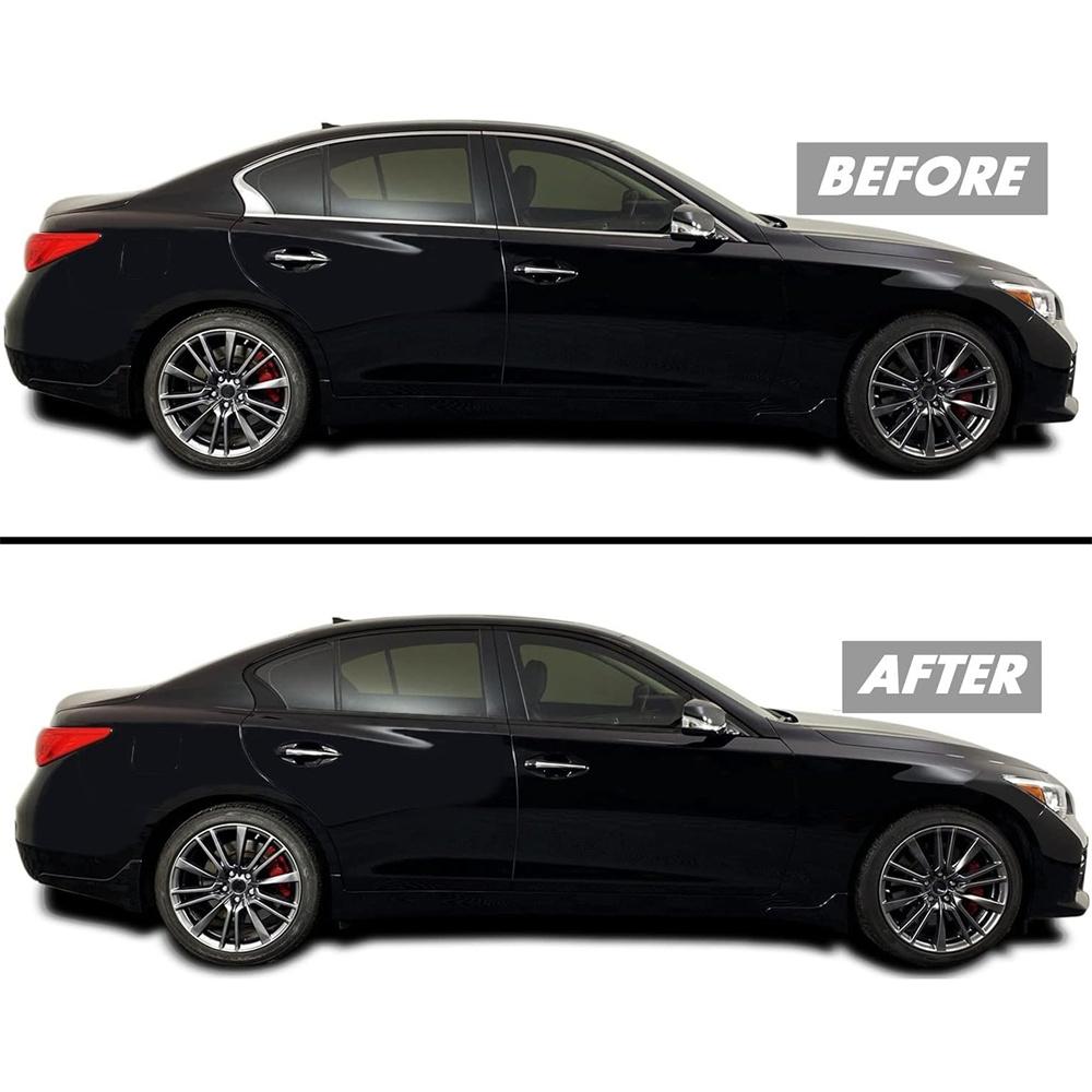 Chrome Delete Blackout Overlay Window Trim For Infiniti Q50 Q50S 2014-2023 Sedan