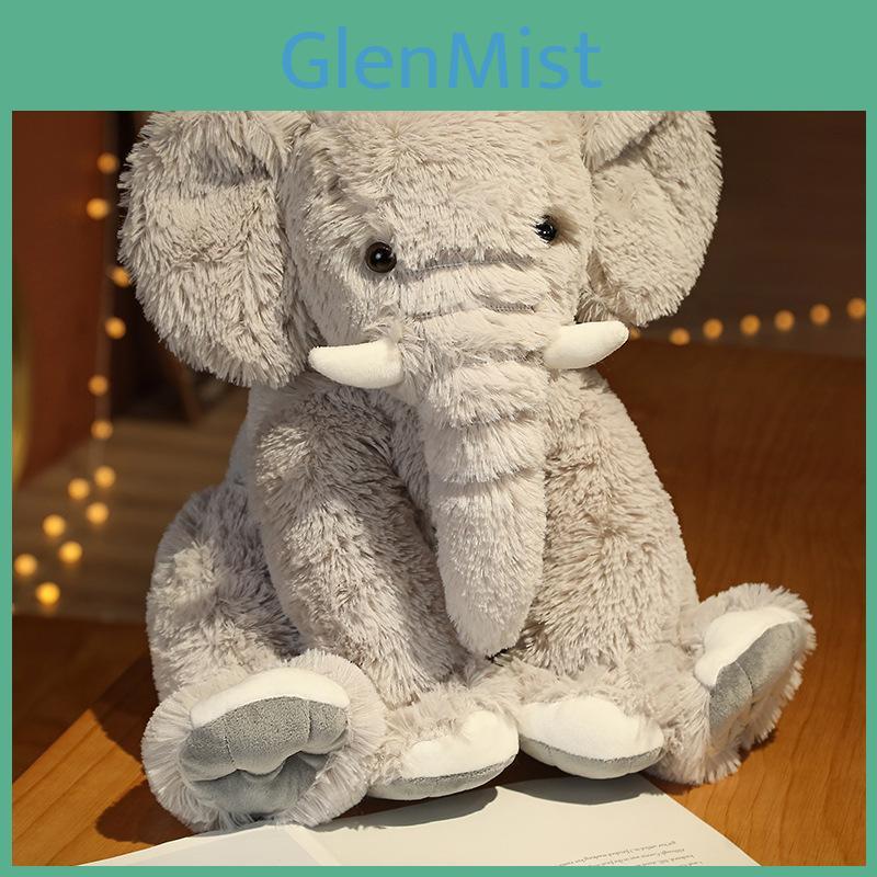 Elephant Plush Toy Stuffed Animal With Soft Pp Cotton Filling For Kids Nursery Decor
