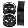4pcs RC Aluminium Alloy Wheel Rim Hubs for MN86 1 12 RC Crawler Upgrade AccessoriesBlack