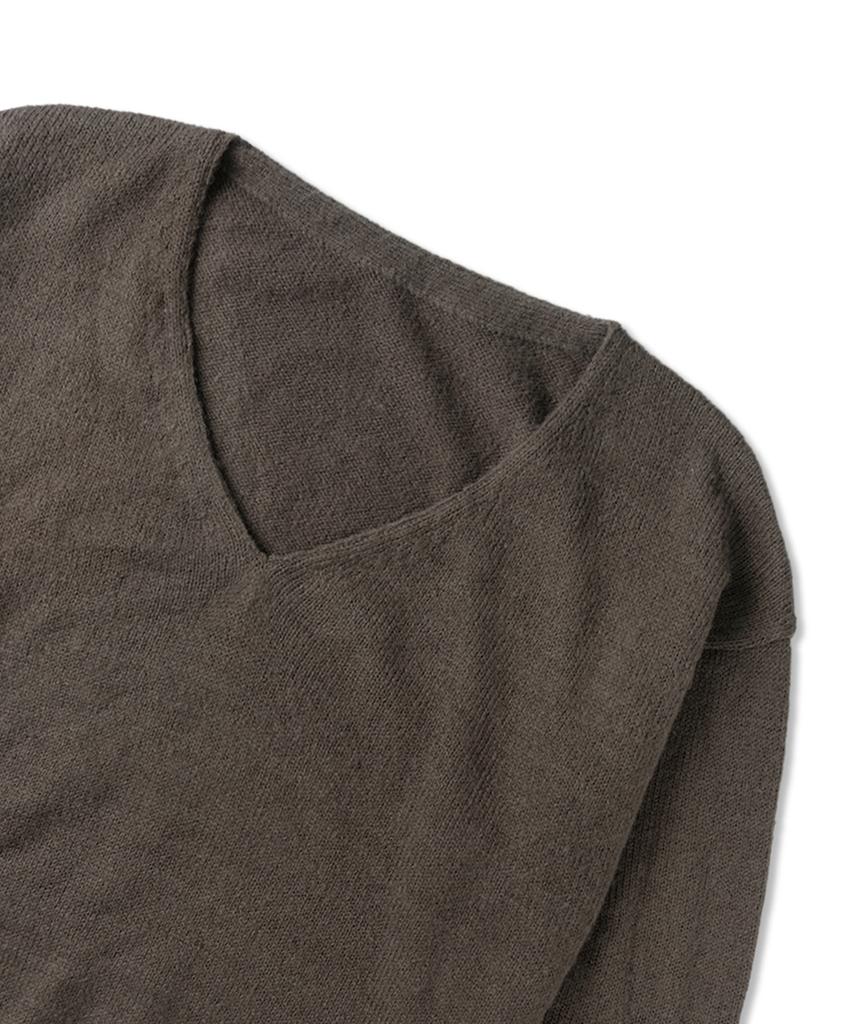 WITHOUT SUMMER Moa V-Neck Knit_Mocha