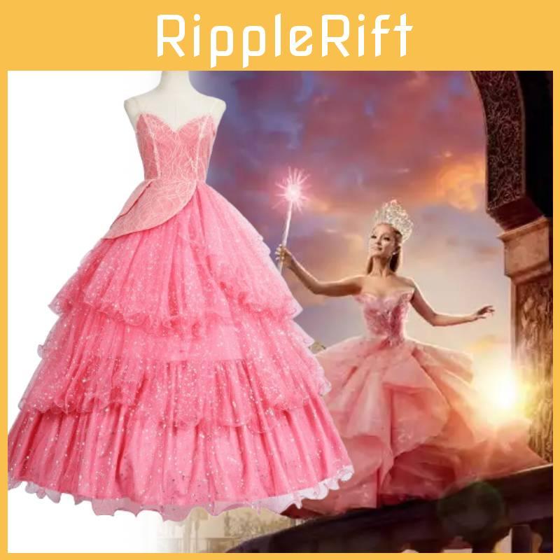 Wicked Character Glinda Cosplay Costume Dress For Halloween Party Festivals