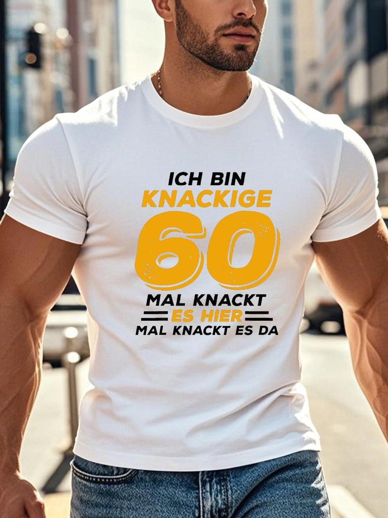 Gerunisex Funny Quote Vintage Anniversary 60th Plus Size Unisexs T Shirt Cotton Short Sleeve Minimalist Fashionable Tee Oversize Top