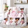 Girl Who Loves Dancing Customize Your Name Blanket Used For Chair Office Sofa Bed Camping Soft And Warm Giving Friends And Relatives Birthday