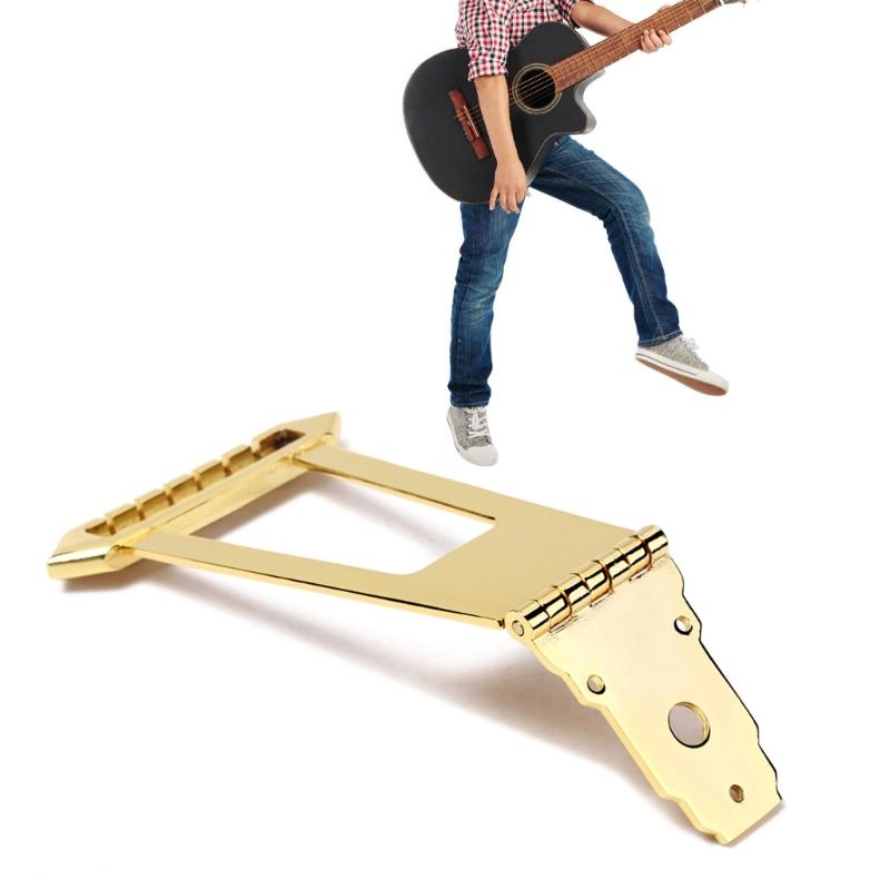 Metal Archtop Guitar Bass Tailpiece Bridge Replacement 6 String Guitar Trapeze Tailpiece Bridge for Jazzes Guitar Bass