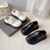 Kinder Lederschuhe 612 Frühjahrs- und Herbst-Loafer für Jungen, weichsohlige britische Einzel-Schuhe für Mädchen, schwarze Schüler-Performance-Schuhe