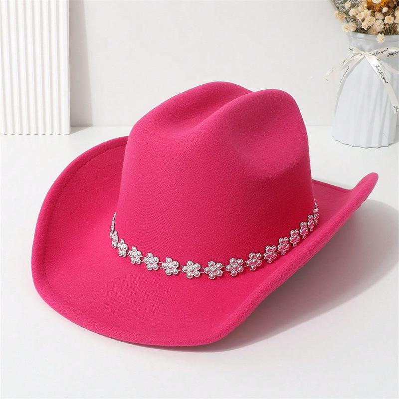 Western cowboy hat, high-quality woolen fabric, suitable for European and American festivals, parties, and stage performances, unisex, simple and